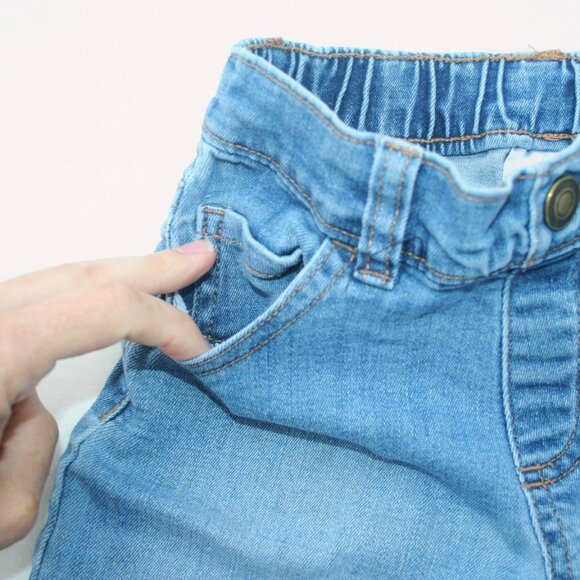 BOYS 5 DENIM SHORTS w/ POCKETS & ADJUSTABLE WAIST SUMMER BOTTOMS - Picture 2 of 7